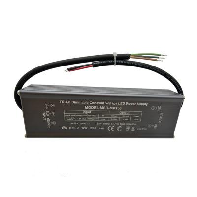 China High Reliability Outdoor Triac Dimmable AC 85-264V DC 24v 150w Led Driver Rainproof Switching Power Supply for sale