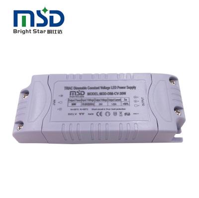 China Dimmable Led Triac Driver 30W 24V Constant Voltage Led Switching Power Supply 107*41*22mm for sale