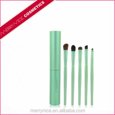 China Angular Blush 5pcs custom color latest mini portable cosmetic brush set for sale