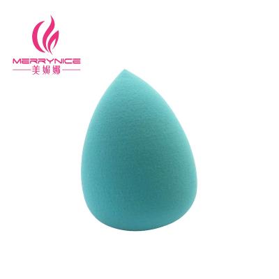 China Angular Blush Merrynice hot light  lake green water drop shape latex-free sponge makeup blender for sale