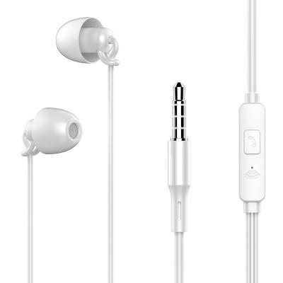 China Hot Selling Best In-Ear Band Wire Noise Reduction Silicone Black White Sleep Headphones 3.5Mm Pulg for sale