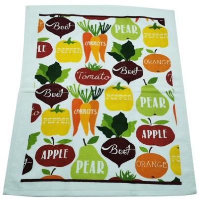 China Compressed High Quality Funny Canvas Printed Tea Towels With Customized Label for sale