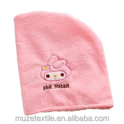 China QUICK DRY Microfiber Hair Dryer Wrap Embroidered Hello Kitty for sale