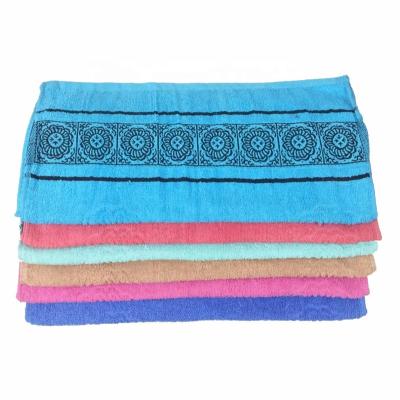 China China Factory Cotton Dobby Small Solid Color QUICK DRY Bath Towel for sale