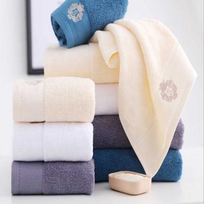 China Colorful 100% Cotton QUICK DRY Embroidery Bath Towel Face Towel Hotel Towel for sale