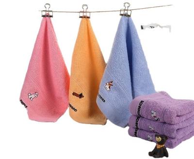 China QUICK DRY Cotton Terry Towel Absorbent Embroidered Face Towel Dog for sale