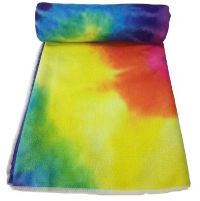 China QUICK DRY Microfiber Tie Dye Yoga Towel for sale