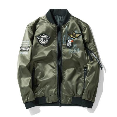 China Excellent quality casual outdoor jackets waterproof plus size men's coats embroidery patch decoration bomber jackets for men for sale