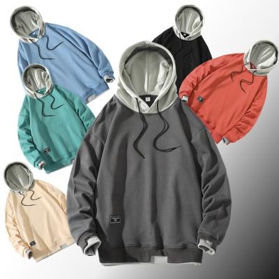 China Custom Unisex Blank Pullover Hoodies Anti-Wrinkle Leisure Hoodys Double Layer Solid Color Oversized Matching Sweatshirt for sale