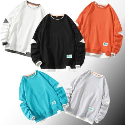 China Wholesale Anti-Wrinkle Leisure Hoodies In All Colors Sweatshirt Contrast Color Drop Shoulder Comfortable Loose Hoodie Large for sale