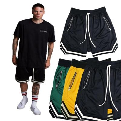 China Excellent Quality QUICK DRY Comfy Polyester Gym Shorts Casual Pocket Zipper Shorts Beach Quick-Dry Running Shorts For Men for sale