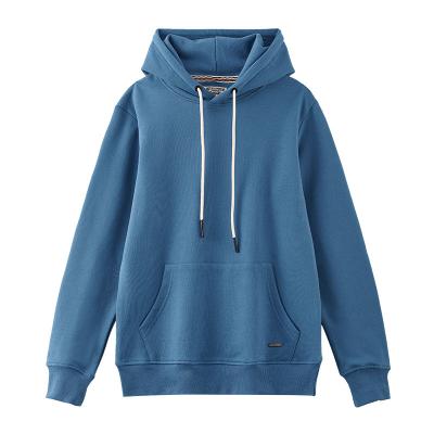 China Anti-wrinkle Streetstyle White High Quality Hoodies Dark Blue High Street Blue Sweatshirt 360GSM for sale