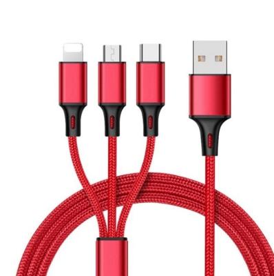 China Data cable fast charge high speed 3in1 multifunctional available for USB type-C iphone and macro for sale