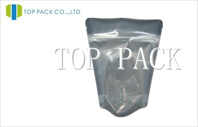 China Clear Front Healthy Food Bag Back Matt White Zip Lock Protein Whey for sale