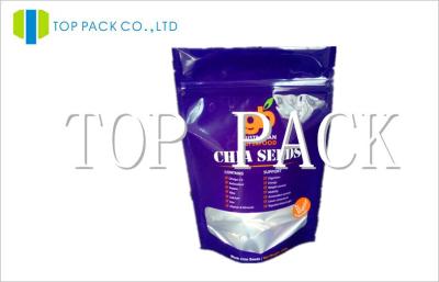 China Standing Plastic Healthy Food Bag 50G - 500G For Chia Seeds for sale