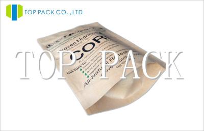 China Moisture Proof Standing Natural Kraft Paper Box Packaging Zipper Dry Fruits for sale