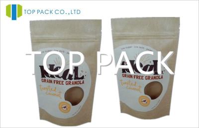 China Customized Kraft Paper Packaging Ziplock Moisture Proof Coconut Powder for sale