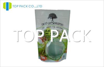 China Gravure Printing Healthy Food Bag Clear Window Ziplock Stand Up Pouches for sale