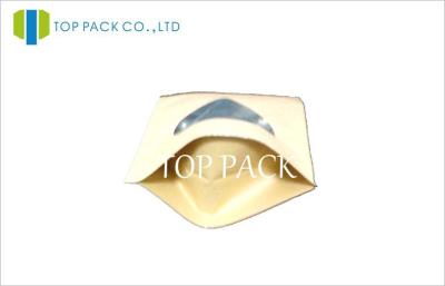 China Foil Laminated Custom Kraft Paper Bags With Zipper , Oval Window for sale