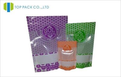 China 28g / 150g / 250g Ziplock Plastic Custom Food Packaging Visual Window for sale