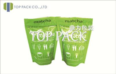 China Green Tea Printed Foil Stand Up Zip Pouch 150g Printed Loose Tea Bags for sale