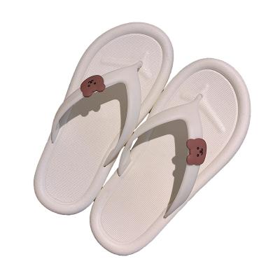 China Student Anti-slippery Cute Flip Flops Flat Beach Sandals Ladies Flip Flops Fashion Outer Wear CIA Cartoon And Slippers for sale