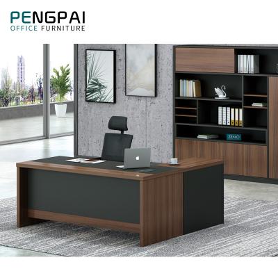 China Waterproof And Scratch Heavy Duty Modern 1.8meters Length Pengpai MDF Manager Smart Desktop Table for sale