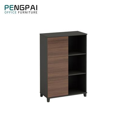 China Waterproof and Scratch PENGPAI Heavy Duty Simple Corner Small Cabinet for Office Bookcase Bookshelf Wholesale Modern Melamine Shelf for sale