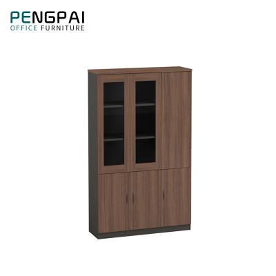 China Pengpai Factory Direct Selling Modern Large Spell Bookcase With Glass Doors Models Cabinet Book Shelves Bookcase for sale