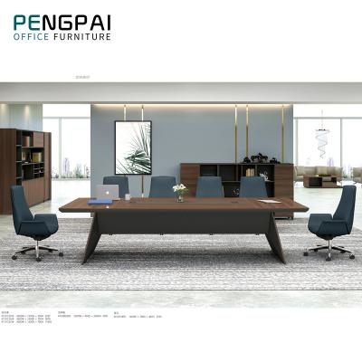 China Modern Custom Office Furniture 12 People Office Conference Table With Slant Legs for sale