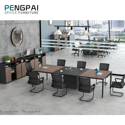 China Waterproof and scratch resistant Pengpai custom modern meeting table with cable case conference table meeting for sale