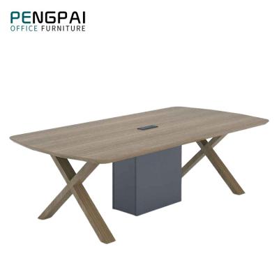 China Waterproof And Scratch Resistant China Manufacture Conference Table Office Furniture Cheap Meeting Table With X Legs for sale