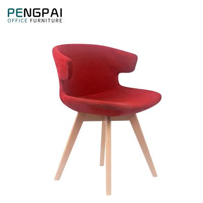 China Adjustable (Height) Plated Solid Steel Frame Fabric High Without Arms Red Leisure Chairs for sale