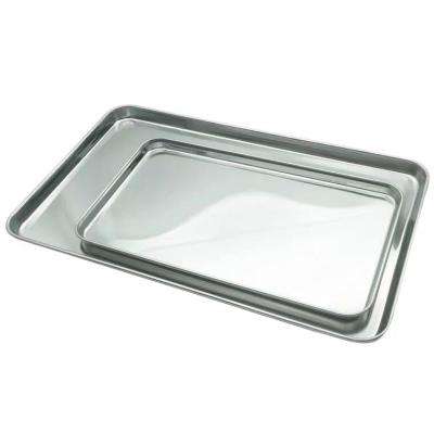 China Mirror Metal Stainless Steel Silver Square Polishing Flat Tray for sale