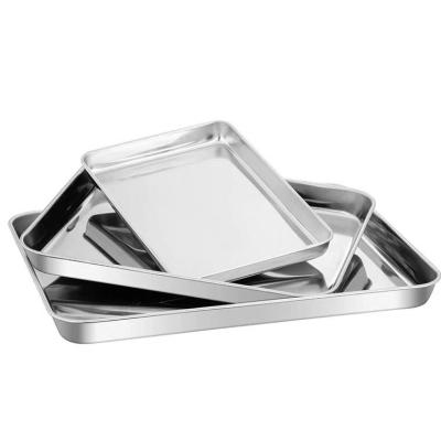 China Mirror Polishing Hot Selling Easy Clean Rust Free Stainless Steel Tray With Mirror Serving Tray for sale