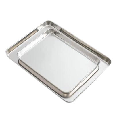 China Mirror Polishing Functional Square Stainless Steel Tray For Serving Food Hotel and Restaurant for sale