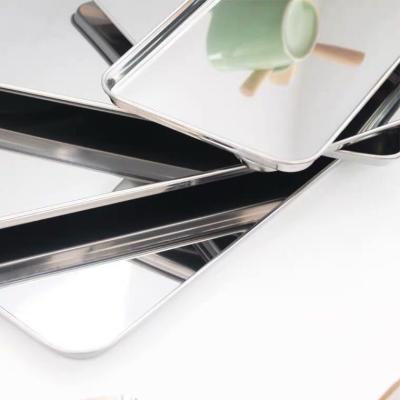 China Mirror Polishing Baking Dishes And Pans Stainless Steel Barbecue Dish Tray Biscuit Snack Baking Tray for sale