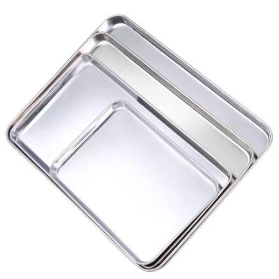 China Mirror Serving Tray Stainless Steel Tray Polishing Barbecue Rolling Trays for sale