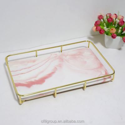 China good quality gold cosmetic tray storage rack TS-31 for sale