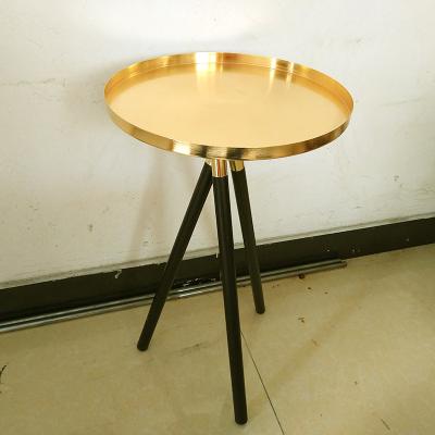 China New Design Adjustable Coffee Table Hot Gold Small Tea Side Table (Other) for sale