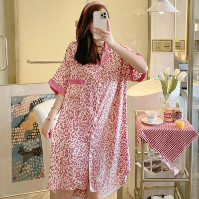 China Wholesale China Factory Breathable Southeast Asian Ladies Ice Silk Pajamas Nightgown Pajamas And Snow Pajamas Summer Home Wear for sale