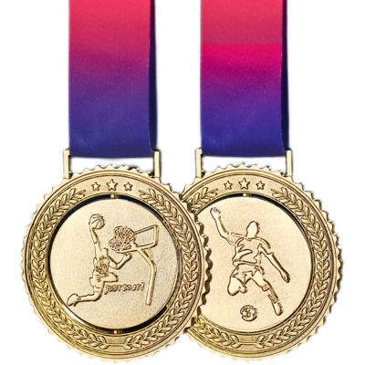 China Custom Japan Metal English Medal Show 3d Medal With Ribbon Sport Gift Gold Medal for sale