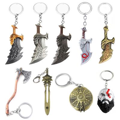 China ANTI-STATIC wholesale god of war key metal enamel hot selling cute keychains for sale