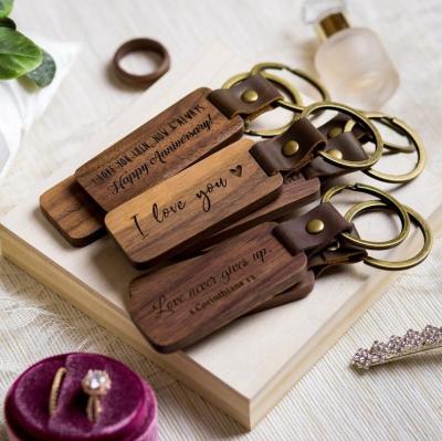 China Europe Wooden Key Chain Custom Wooden Key Chain Engraved Blanks Wooden Key Chain for sale