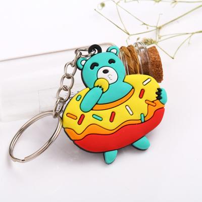 China Custom Shaped Cute Gift Silicone Plastic Rubber Key Chain 3d PVC Soft Shaped Anime Key Chain for sale