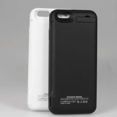 China White / Black 3200mAh Pack Backup Battery Charger Case with Stand For iPhone 6 for sale