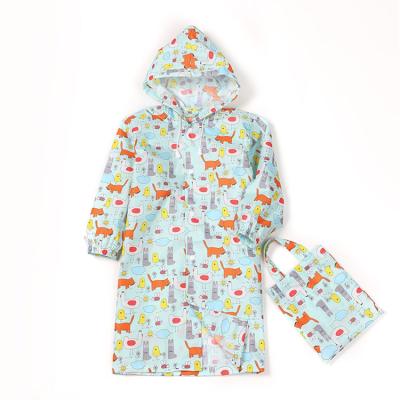 China Bachelor's Rainwear Customer Logo Kids Waterproof Pongee Raincoat Poncho Raincoats Jacket for Children for sale