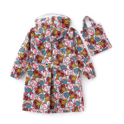 China Bachelor's Raincoats Children's Prints 100% Polyester Raincoats Printed Rain Coat Kids Rain Jacket Girl's Raincoat for sale