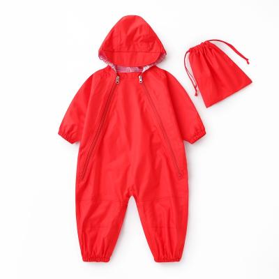 China Children's red luminous raincoat bachelor raincoat overall color raincoats united raincoat for children for sale