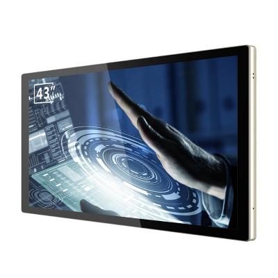 China Goodview 43inch Indoor Ultra Thin Wall Mount All In One PC Touch Screen LCD Monitor Display For Teaching for sale